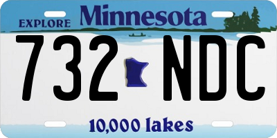 MN license plate 732NDC