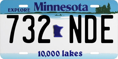 MN license plate 732NDE