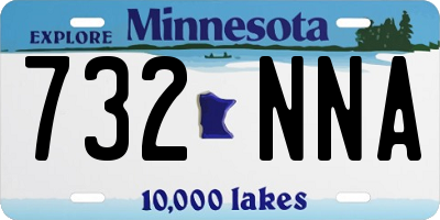 MN license plate 732NNA