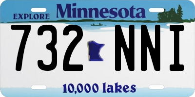 MN license plate 732NNI