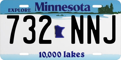 MN license plate 732NNJ