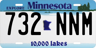 MN license plate 732NNM