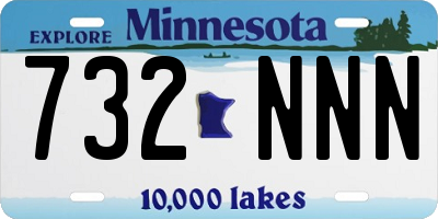 MN license plate 732NNN