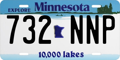 MN license plate 732NNP