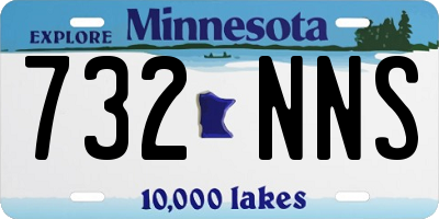 MN license plate 732NNS