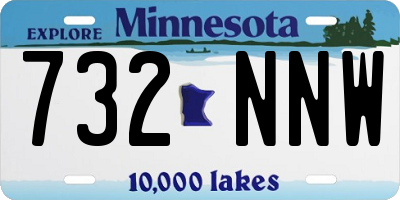 MN license plate 732NNW