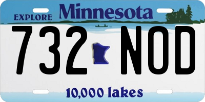 MN license plate 732NOD