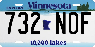 MN license plate 732NOF