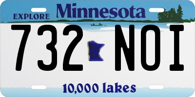 MN license plate 732NOI
