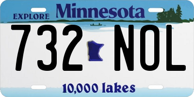 MN license plate 732NOL