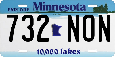 MN license plate 732NON