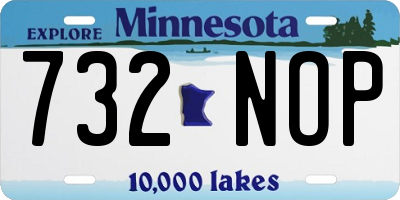 MN license plate 732NOP