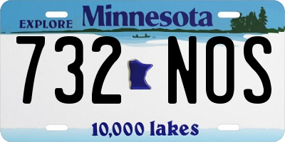 MN license plate 732NOS
