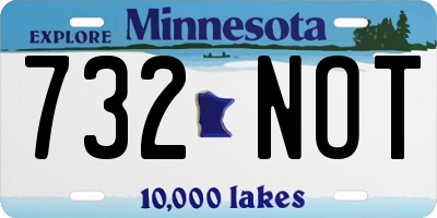 MN license plate 732NOT