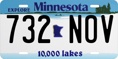MN license plate 732NOV