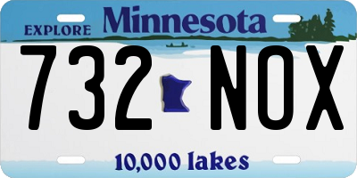 MN license plate 732NOX