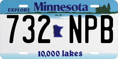 MN license plate 732NPB