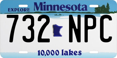MN license plate 732NPC
