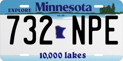 MN license plate 732NPE