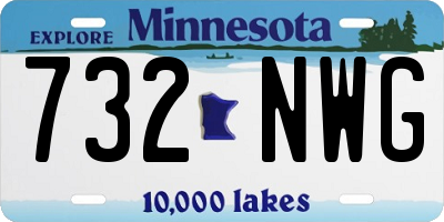 MN license plate 732NWG