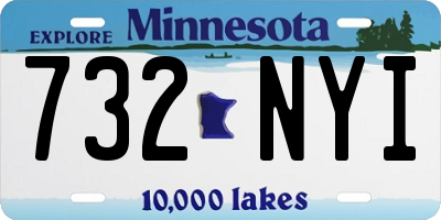 MN license plate 732NYI