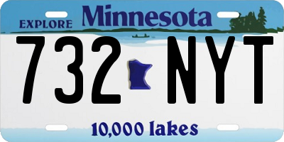 MN license plate 732NYT