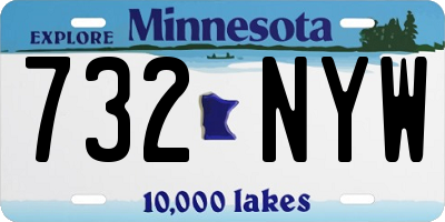 MN license plate 732NYW
