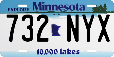 MN license plate 732NYX