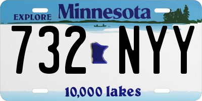 MN license plate 732NYY