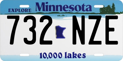 MN license plate 732NZE