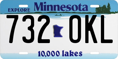 MN license plate 732OKL