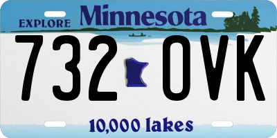 MN license plate 732OVK