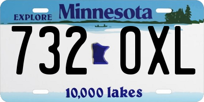 MN license plate 732OXL