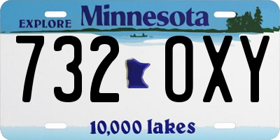 MN license plate 732OXY