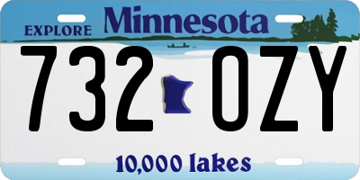 MN license plate 732OZY
