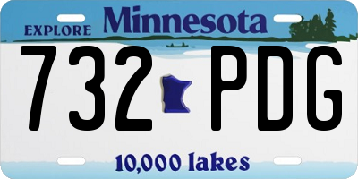 MN license plate 732PDG