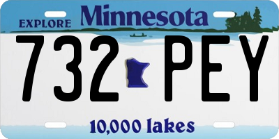 MN license plate 732PEY