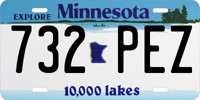 MN license plate 732PEZ