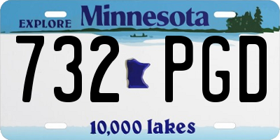 MN license plate 732PGD