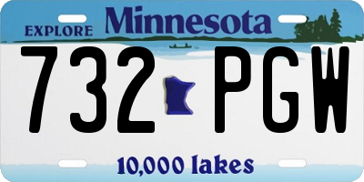 MN license plate 732PGW