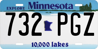 MN license plate 732PGZ