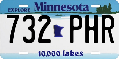 MN license plate 732PHR