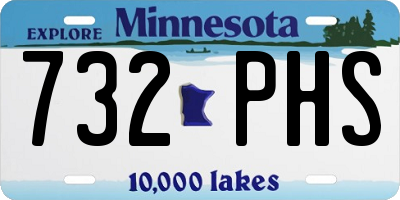 MN license plate 732PHS