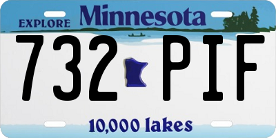 MN license plate 732PIF