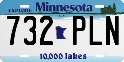 MN license plate 732PLN