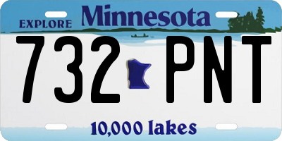 MN license plate 732PNT