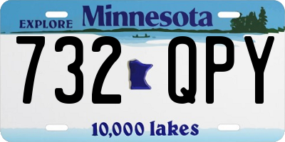 MN license plate 732QPY