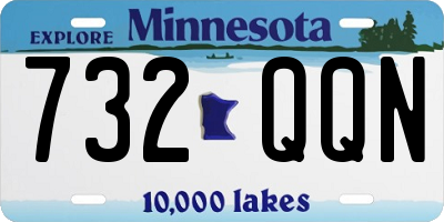 MN license plate 732QQN