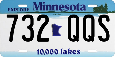 MN license plate 732QQS