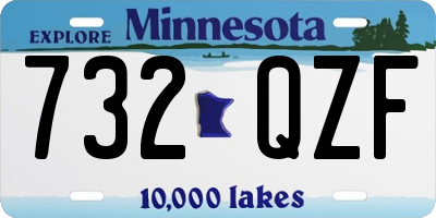 MN license plate 732QZF